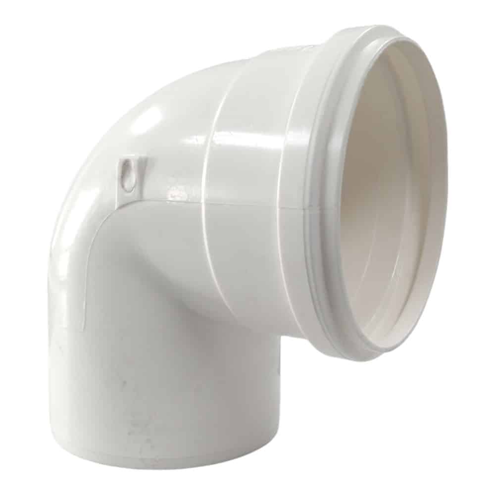 Codo 90° M/H 100mm x 1,8mm PVC Liviano Krona