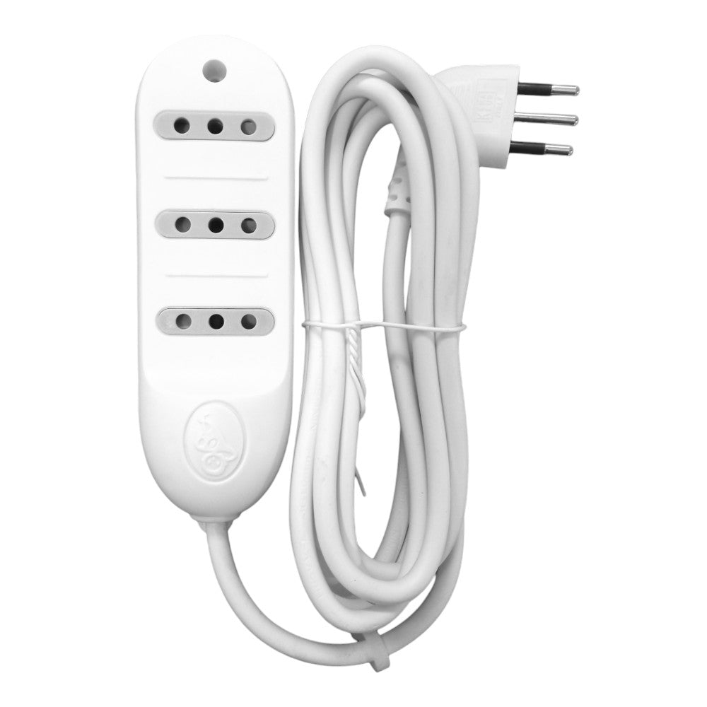 Alargue 3 (3 en linea) 10A 2.5mts. Blanco 62038 Electraline