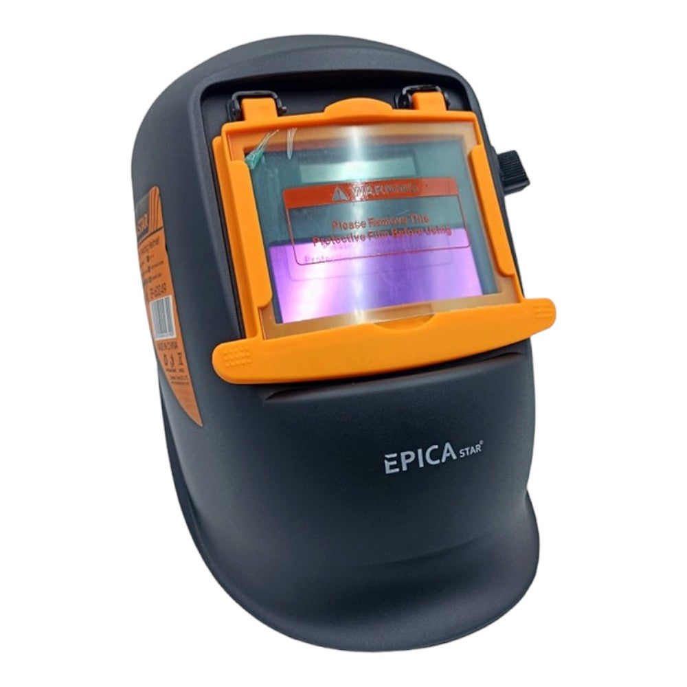 Careta soldar fotocromática cobertura plástico negro