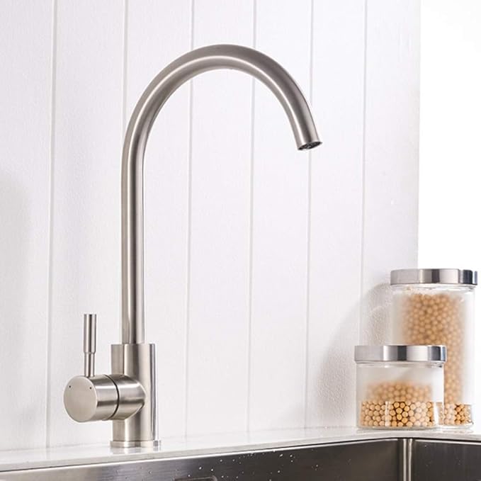 Monocomando Mesada Palito Acero Inox. Koen