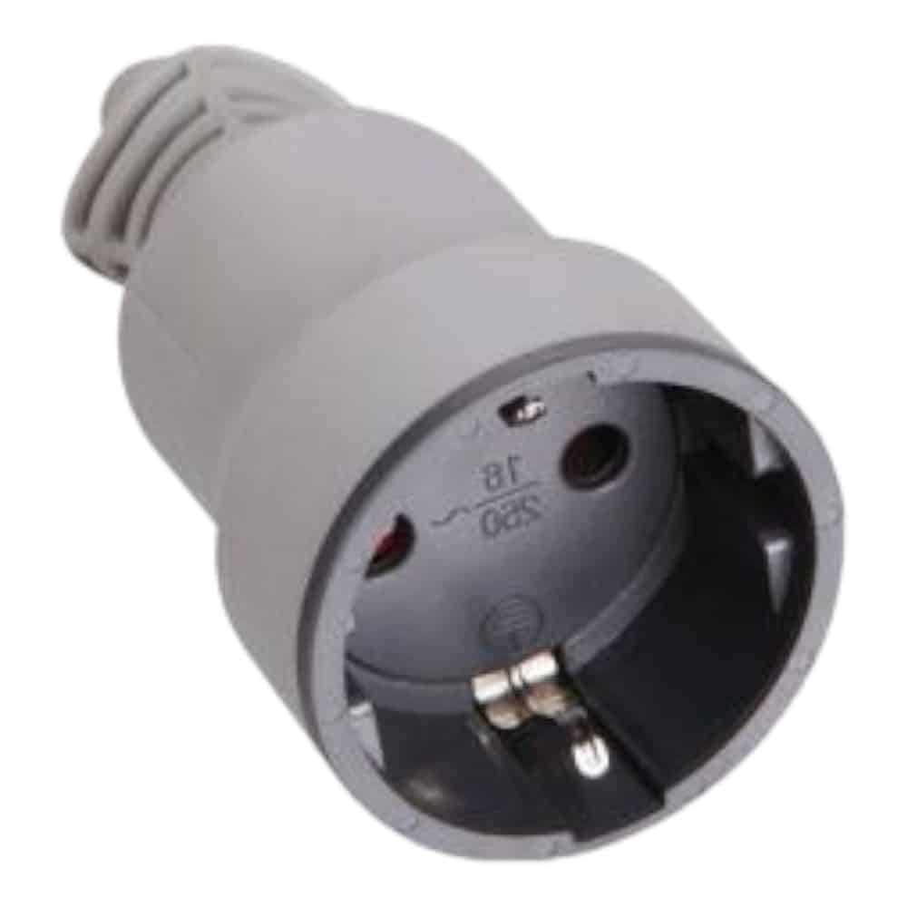 Ficha Hembra Schuko 16A Goma 55029