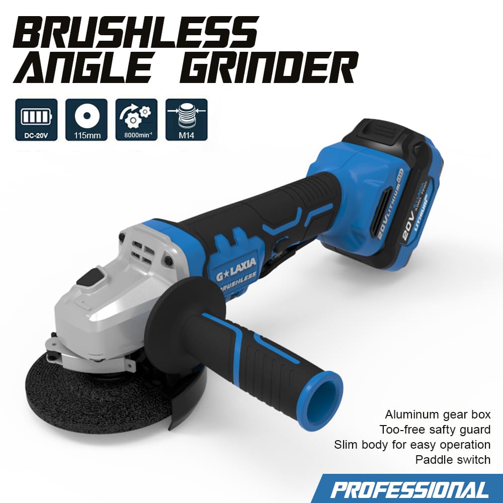Amoladora Brushless 20v 115mm Galaxia (Solo Herramienta)