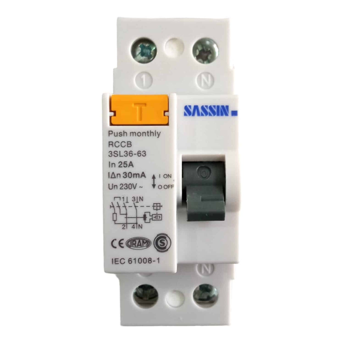 Diferencial Bipolar (2P) 25Amp en 30mA Sassin
