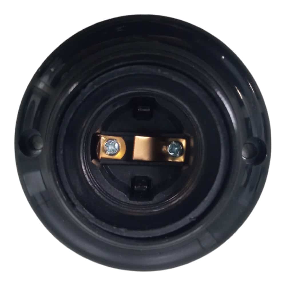 Portalampara Recto E27 Negro (71109)