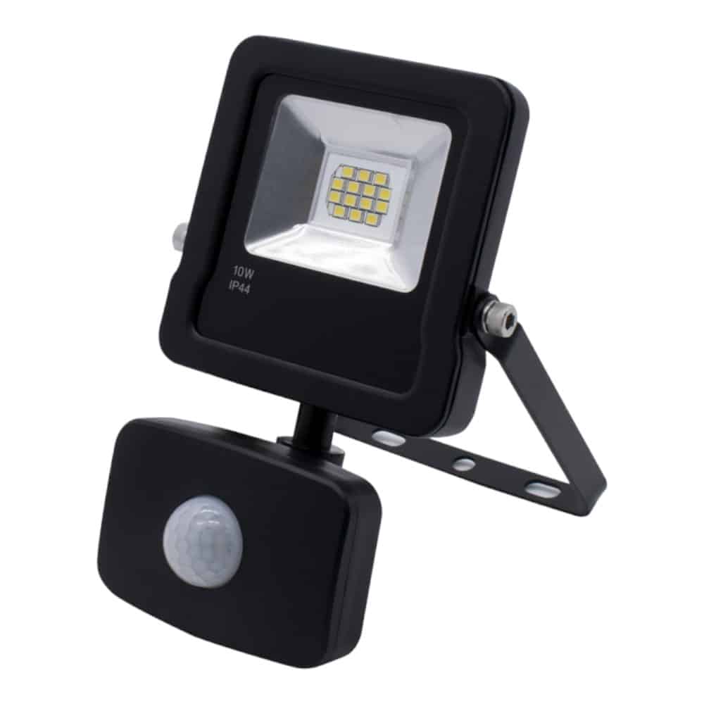 Foco plano led 10W c/sensor de movimiento luz fria