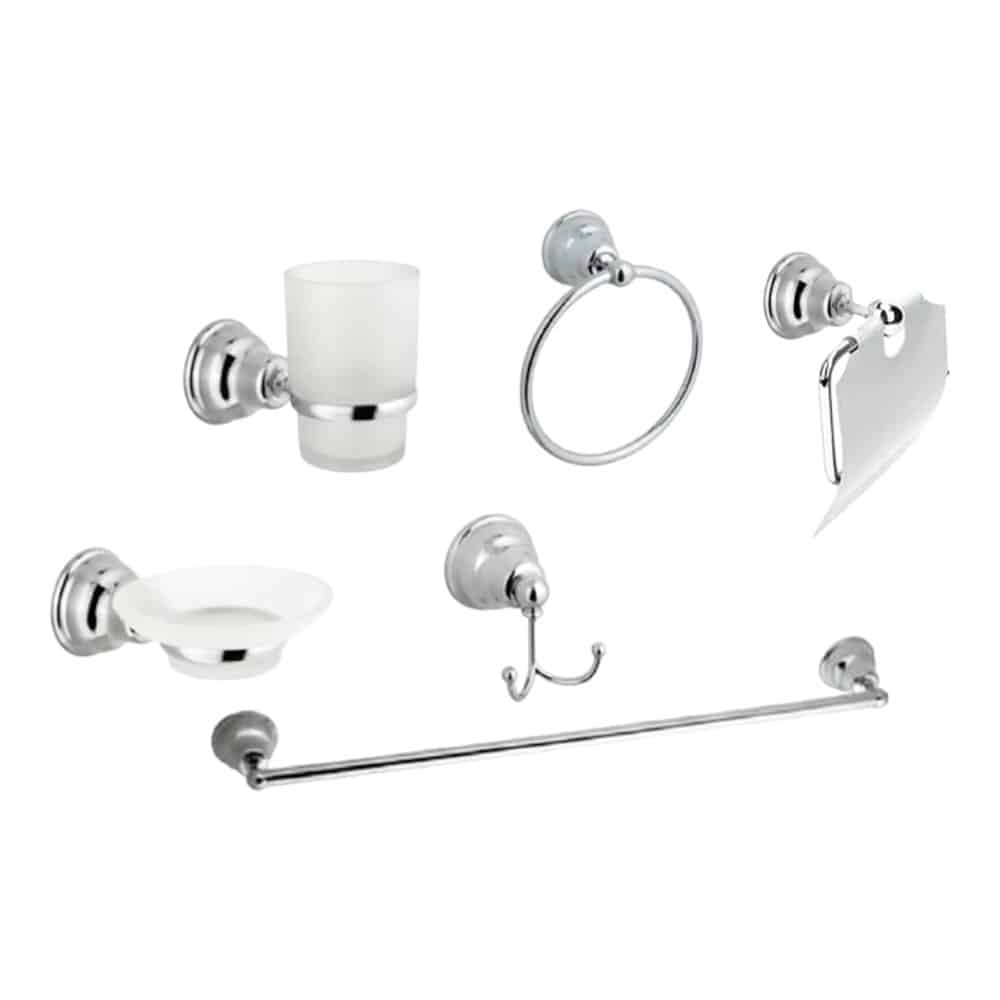 Set accesorios para Baño 6 Piezas Cromados (50888)