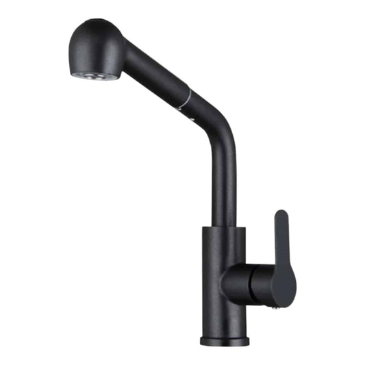 Monocomando Pico Extensible Mesada Bocha Ac Inox Negro Koen