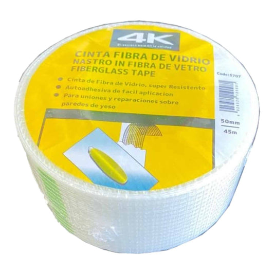 Cinta Fibra de Vidrio para Yeso 5cm x 45mts.