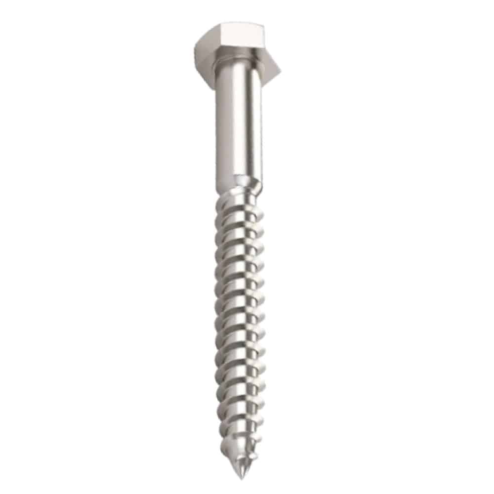 Tirafondo 1/4¨ x 3¨ (75mm) Galvanizado (caja 200 Uni.)