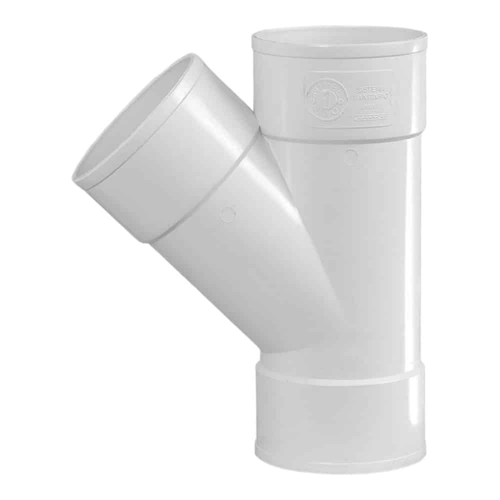 Ramal Y 45° H/H 40mm x 3,2mm. PVC