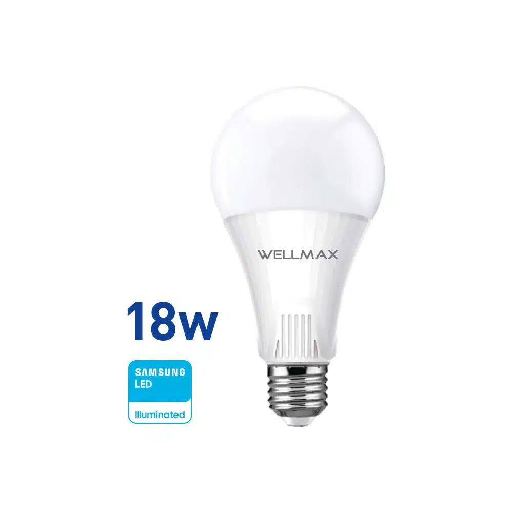 Lámpara Led 18W (equi 150w) A65-E27 Fria Wellmax