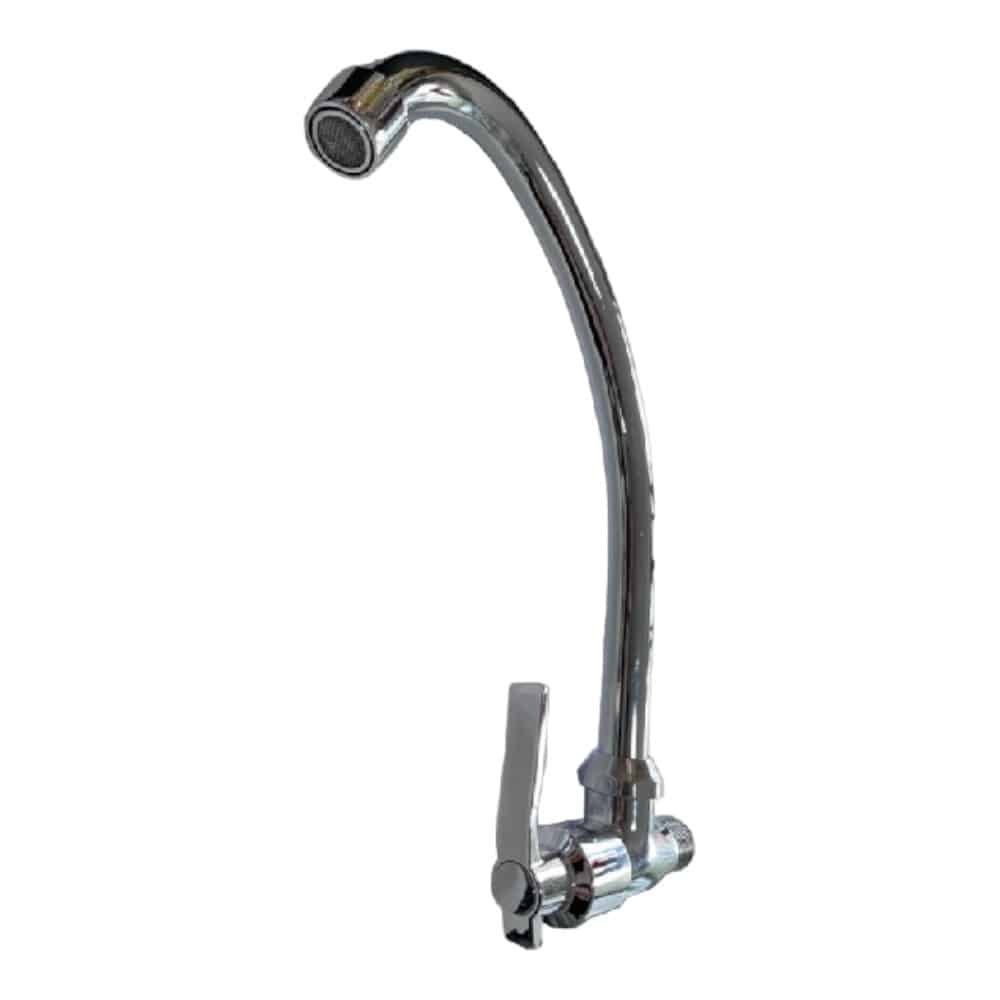 Grifo Cocina para Pared Pico Alto Cromado 4k