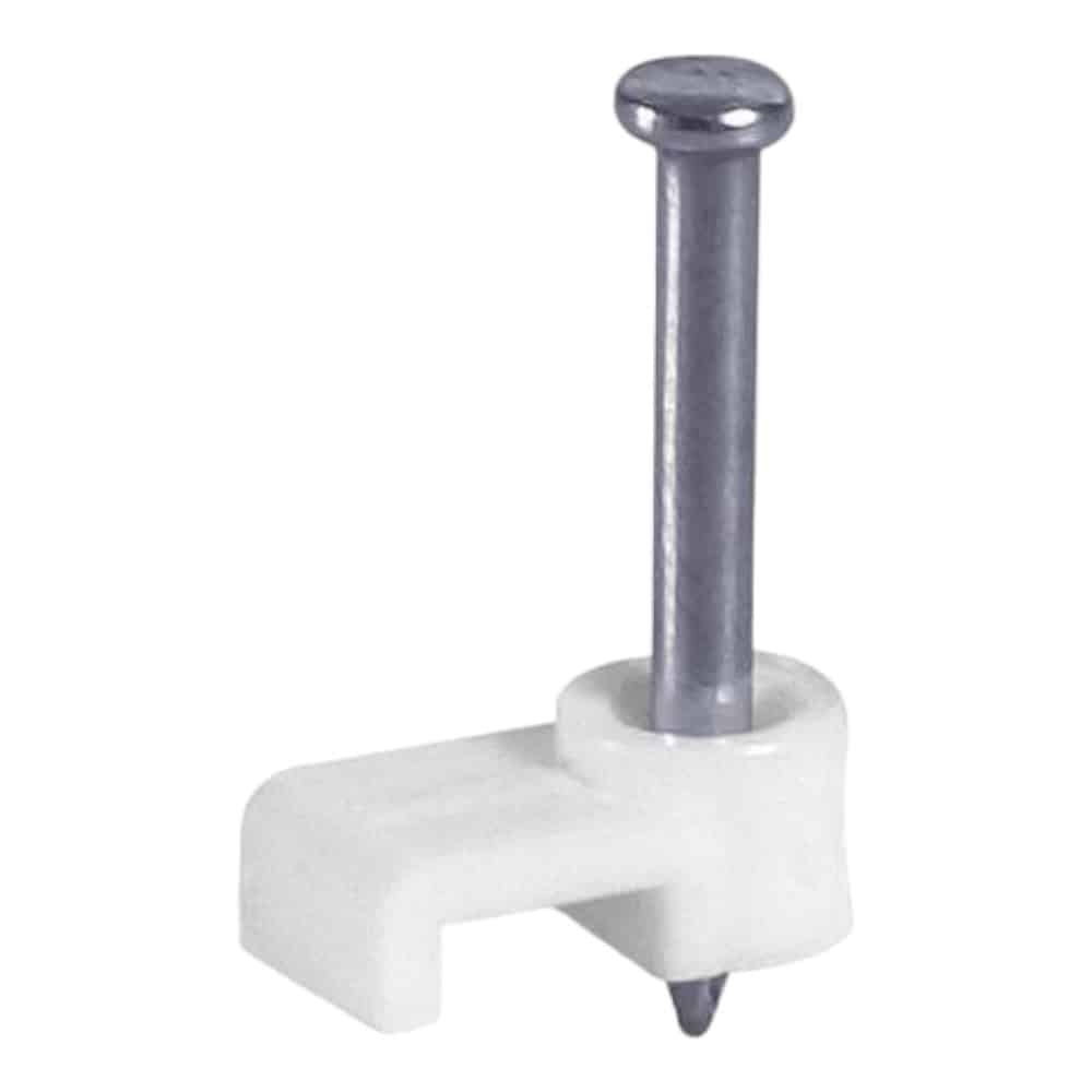 Lote de aprox 2310 Grampas chatas de 10mm blancas