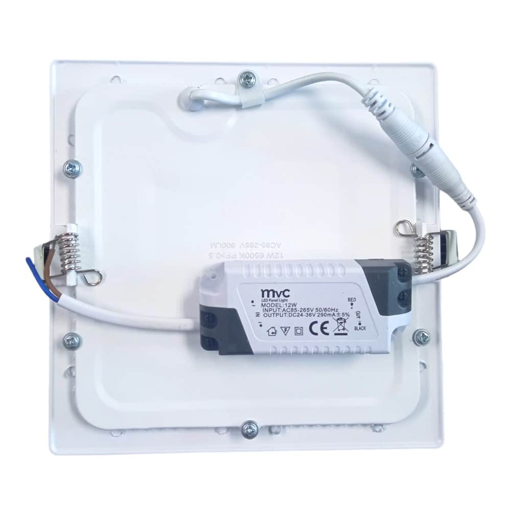 Plafon Embutir 12W Cuadrado 17,4cm Luz Calida