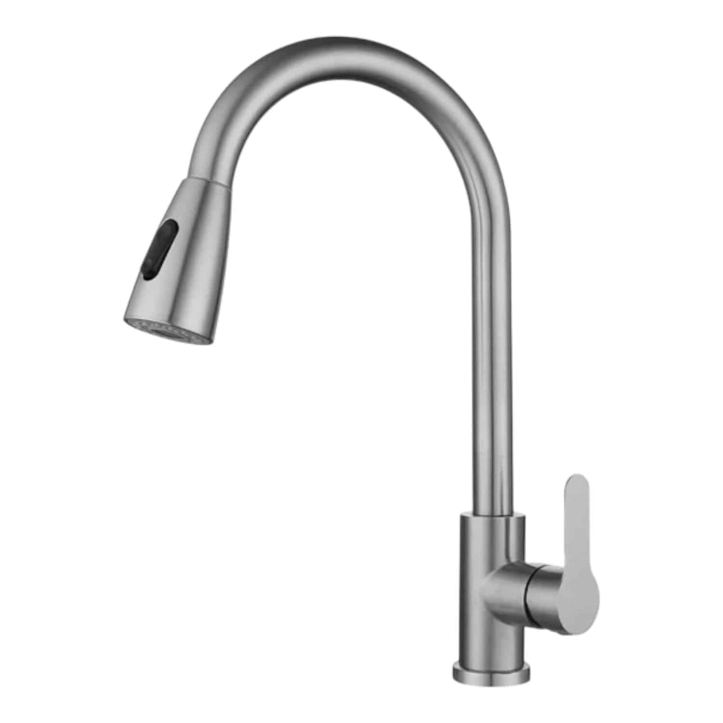 Monocomando Pico Extensible Mesada Acero Inox. Koen