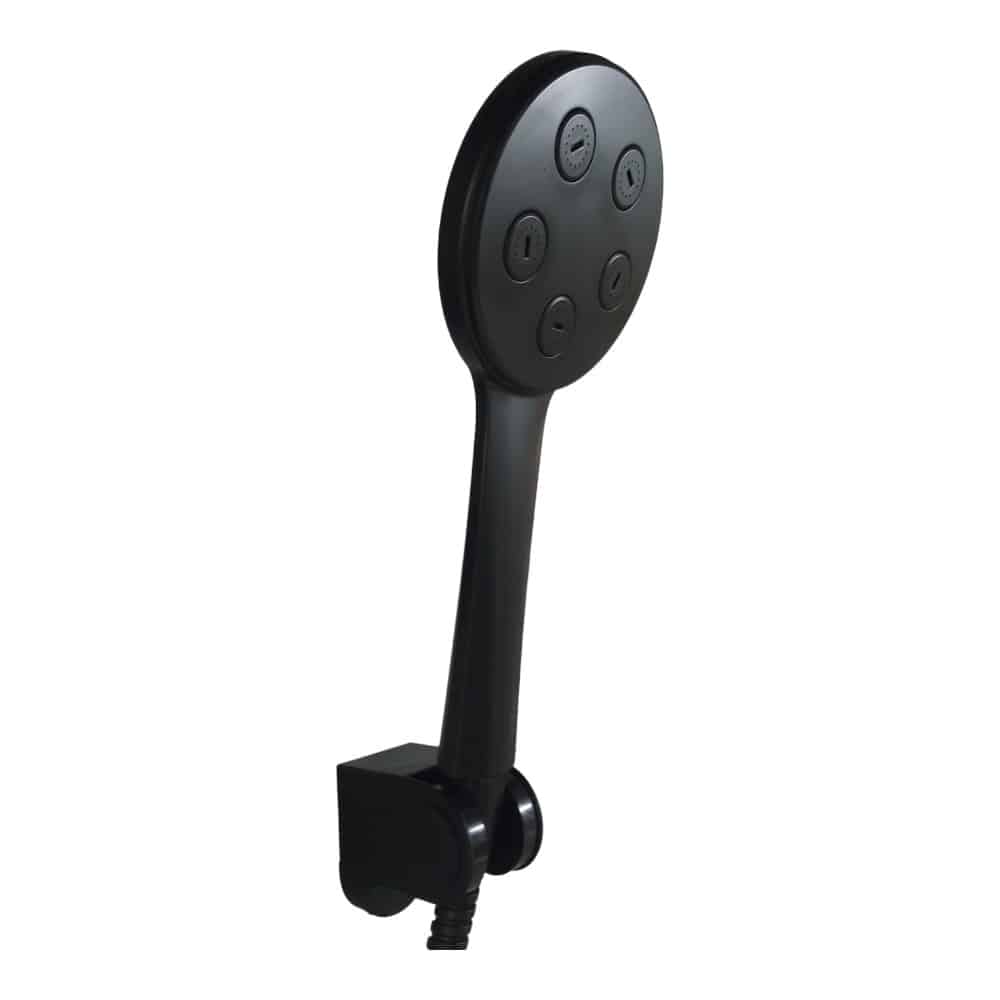 Monocomando Bañera Plano con Transf Negro 35mm Wico (54302)