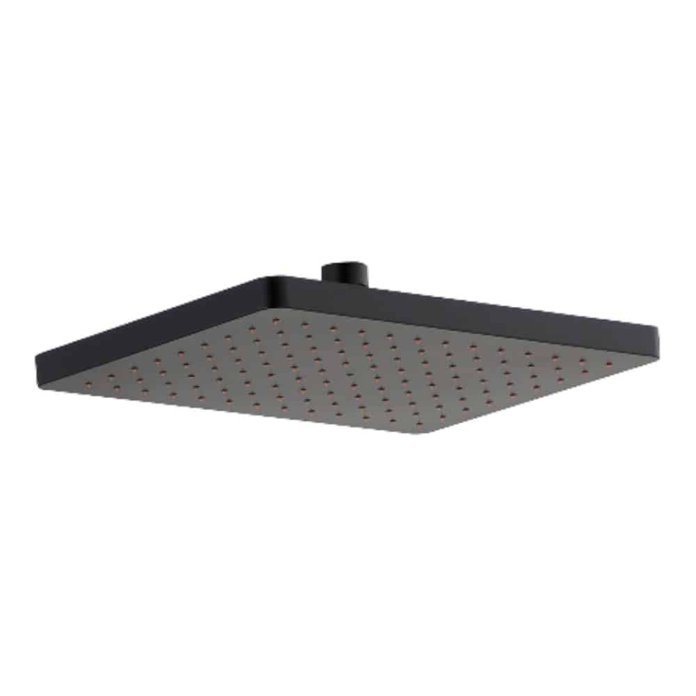 Roseta Ducha Rectangular 22x17cm Color Negra (51103)