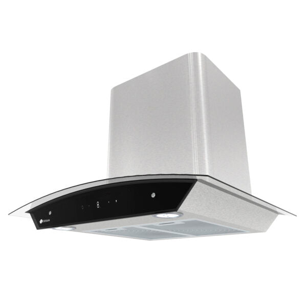 Campana Digital Terhan Vidrio Templado Curvo/Acero Inox 60Cm