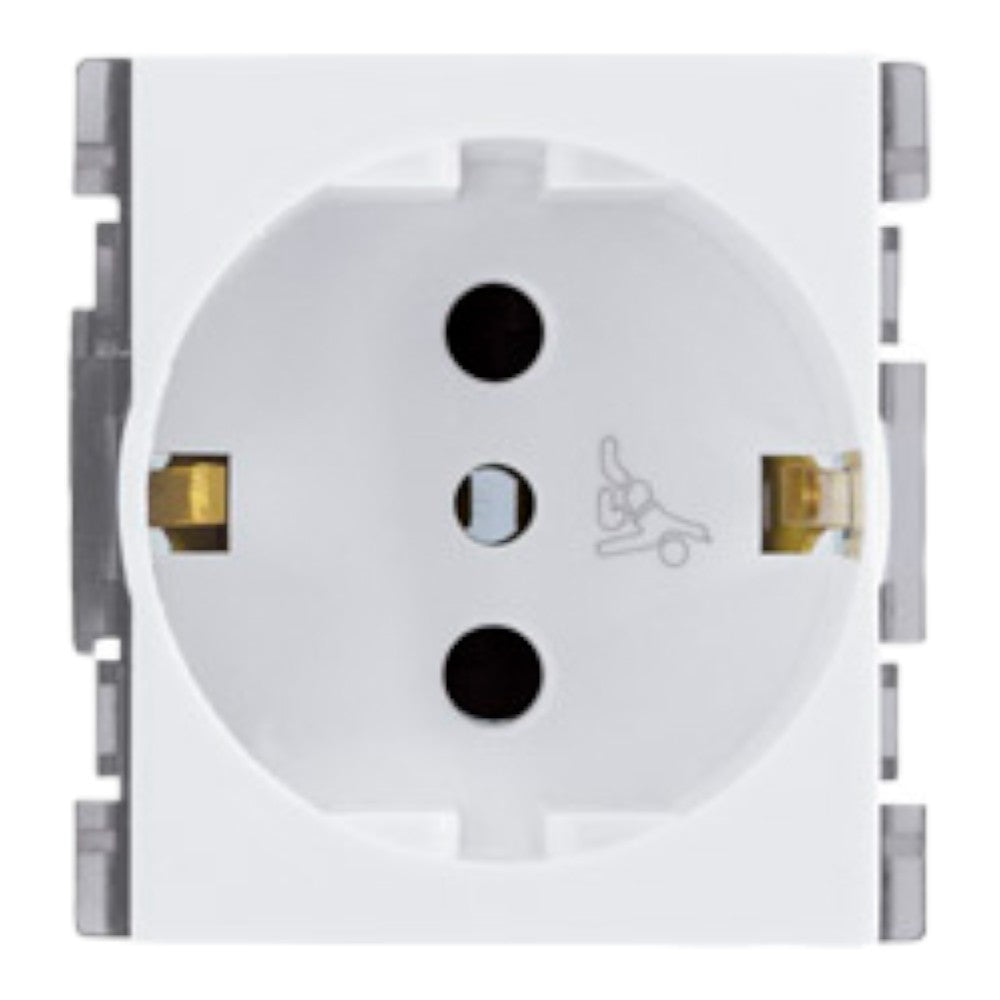 Toma Schuko 16Ax250V Blanco (A) - Atenea A154300004