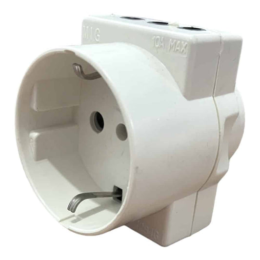Adaptador Americano a Schuko + 2 3enLinea (1284G)