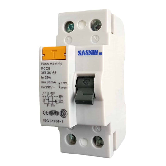 Diferencial Bipolar (2P) 25Amp en 30mA Sassin