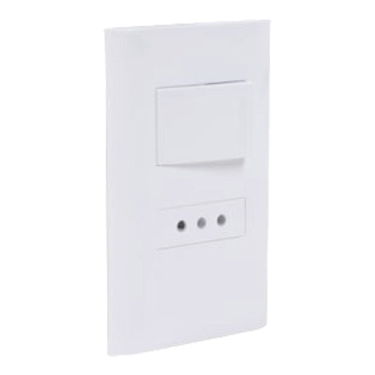 Conjunto Interruptor Bipolar y Toma Modular 3 en Linea
