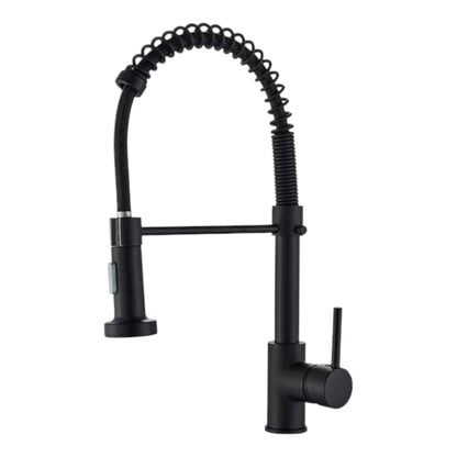Monocomando Pico Extensible Lavaplatos Ac Inox. Negro Koen