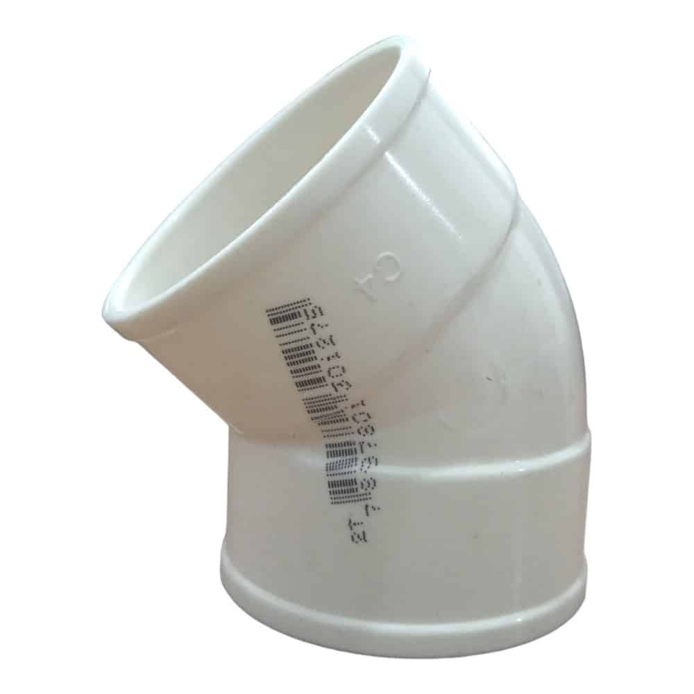 Codo 45° H/H 40mm x 1,8mm PVC Liviano Krona