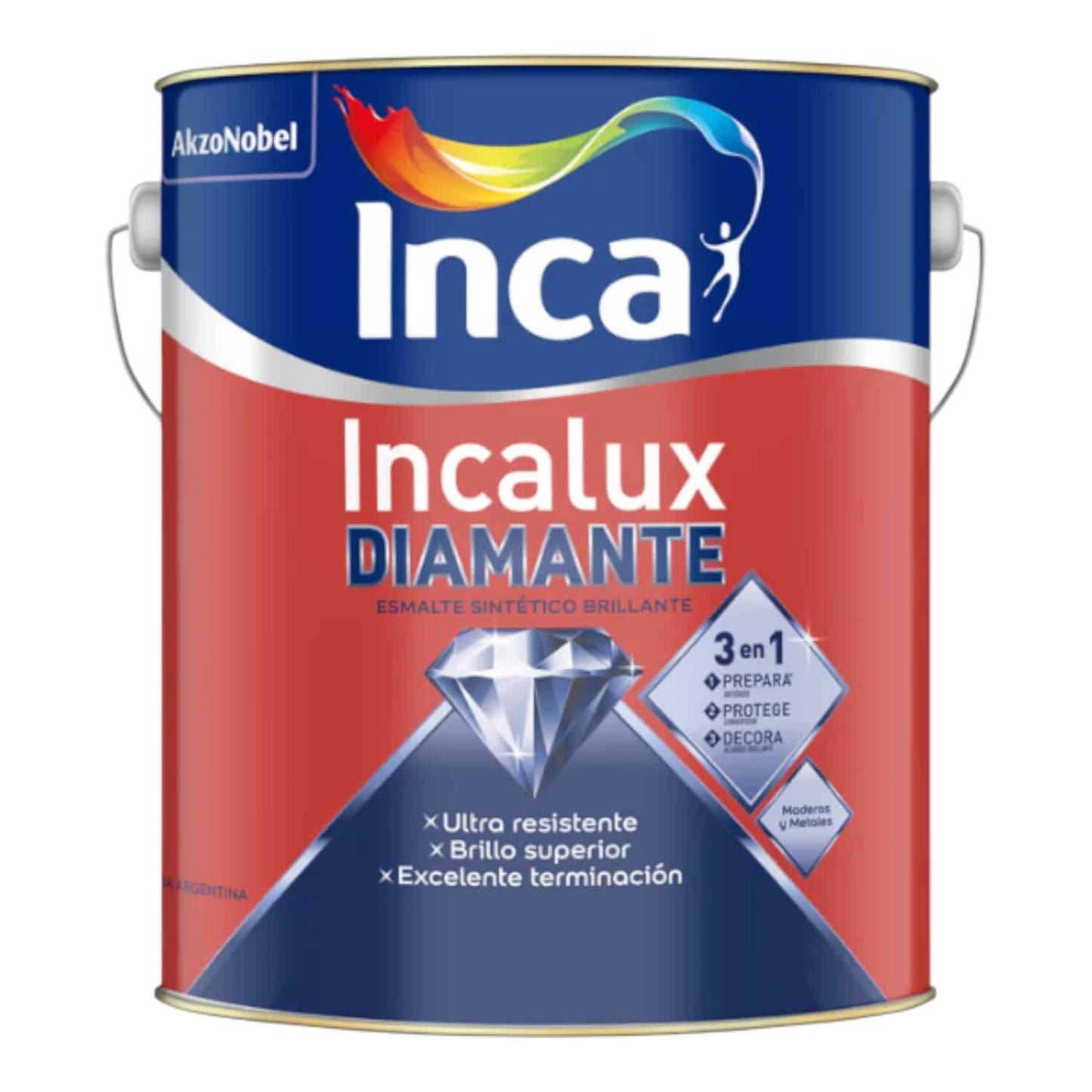 Incalux Esmalte 3en1 Aluminio 1 ltr. Inca Diamante