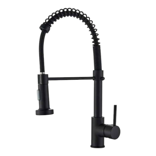 Monocomando Pico Extensible Lavaplatos Ac Inox. Negro Koen