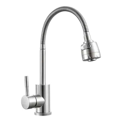 Monocomando Pico Flexible Mesada Palito Acero Inox. Koen