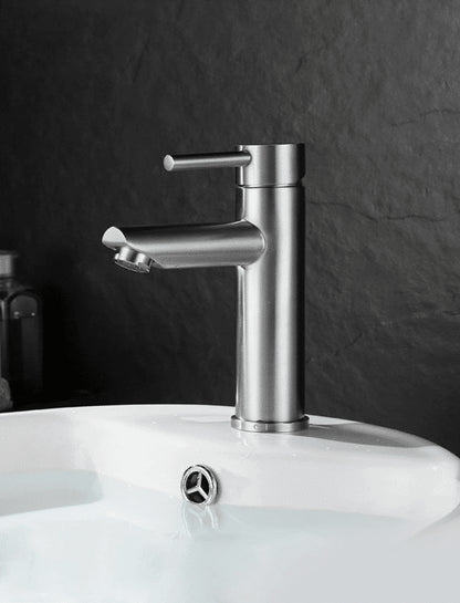 Monocomando Lavatorio 9cm 90° Palito Acero Inox. Koen