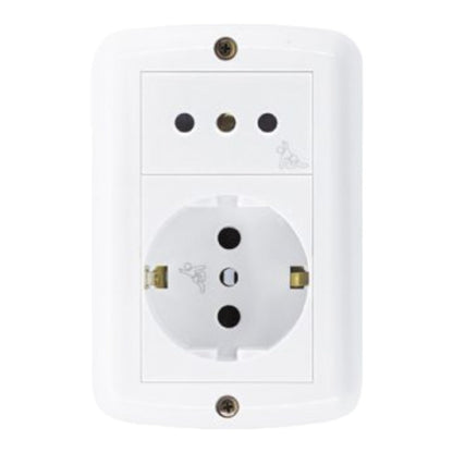 Caja Ext 3 Mód 3Lin+Schuko seg Bco (A) Atenea  A154320020PF