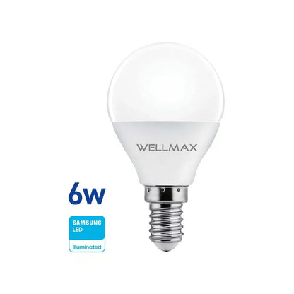 Lámpara Led 6W Gota (equi 50w) E14 Fria Wellmax