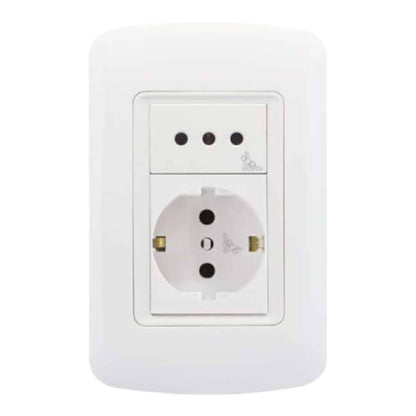 Conjunto Schuko Toma 3 Lin seg. Bco (AP) Atenea A154100030FP