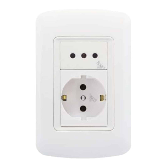 Conjunto Schuko Toma 3 Lin seg. Bco (AP) Atenea A154100030FP
