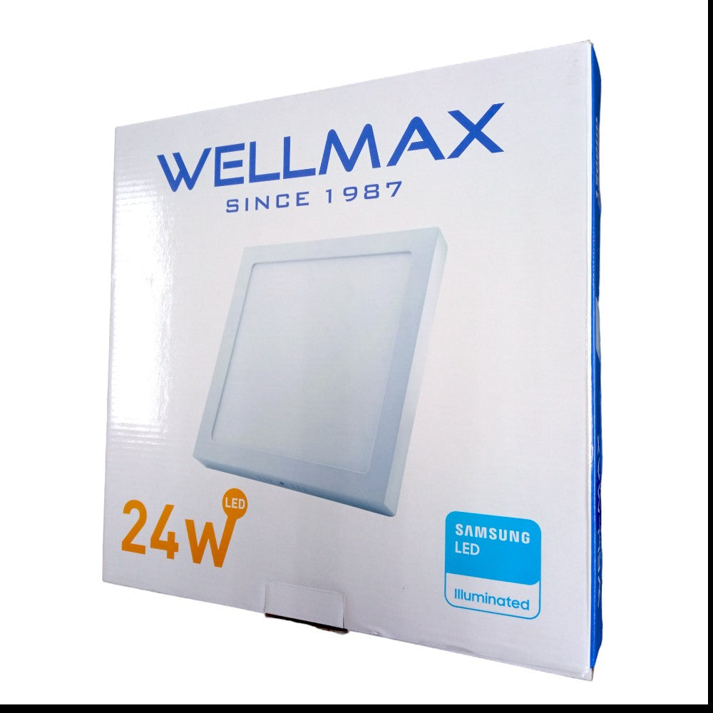 Panel LED Cuadrado 24w(1600Lúm)L: Calida Calido Wellmax