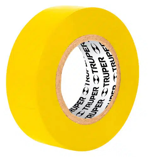 Cinta aisladora 19mmx9ms Amarilla Truper