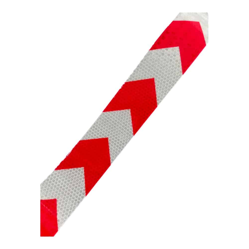 Cinta Reflectiva Roja/Blanca 50mm (p/metro)