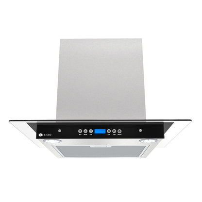 Campana Digital Vidrio Templado Plano/Acero Inox 60Cm Terhan