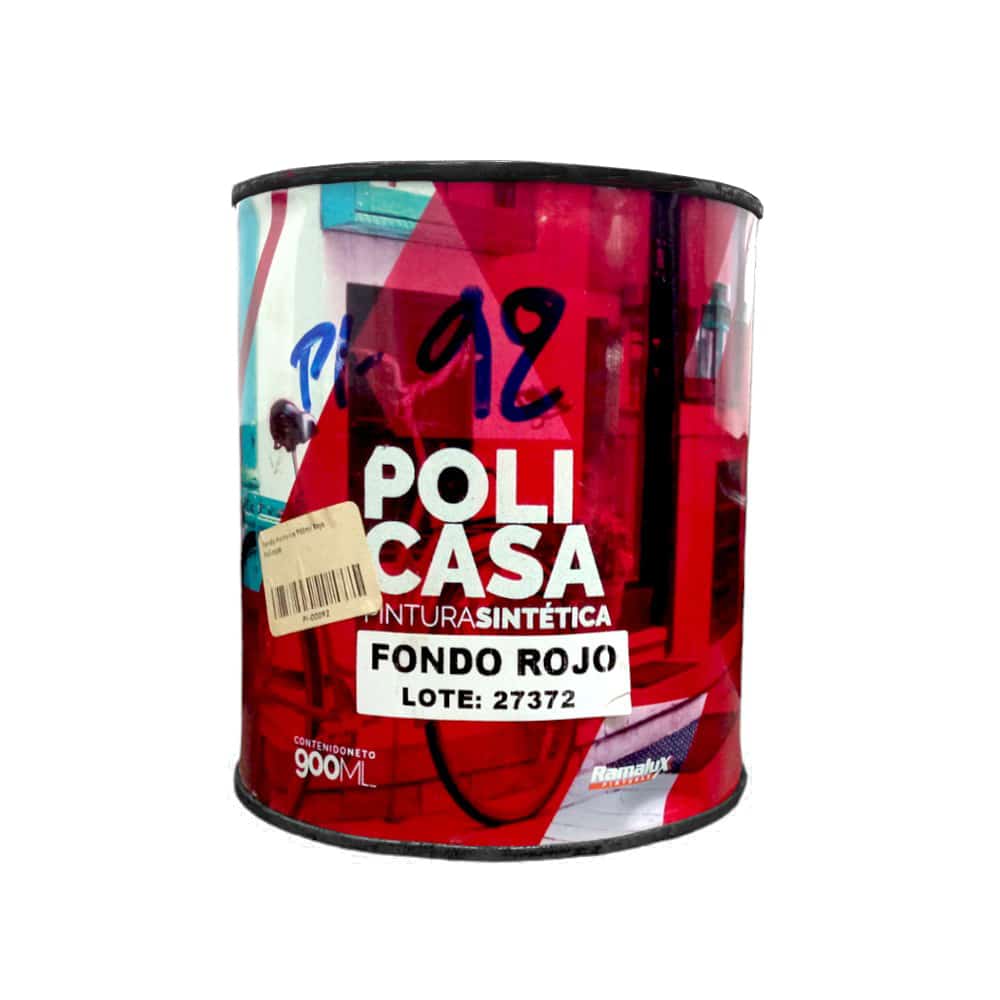 Fondo Herreria 900ml Rojo Policasa