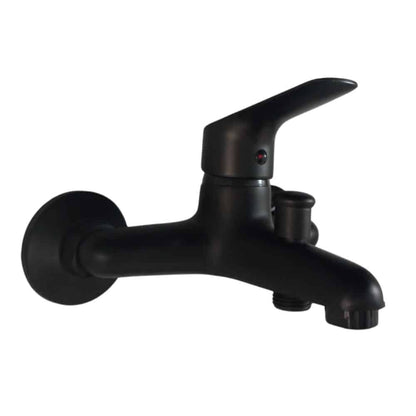 Monocomando Bañera Plano con Transf Negro 35mm Wico (54302)