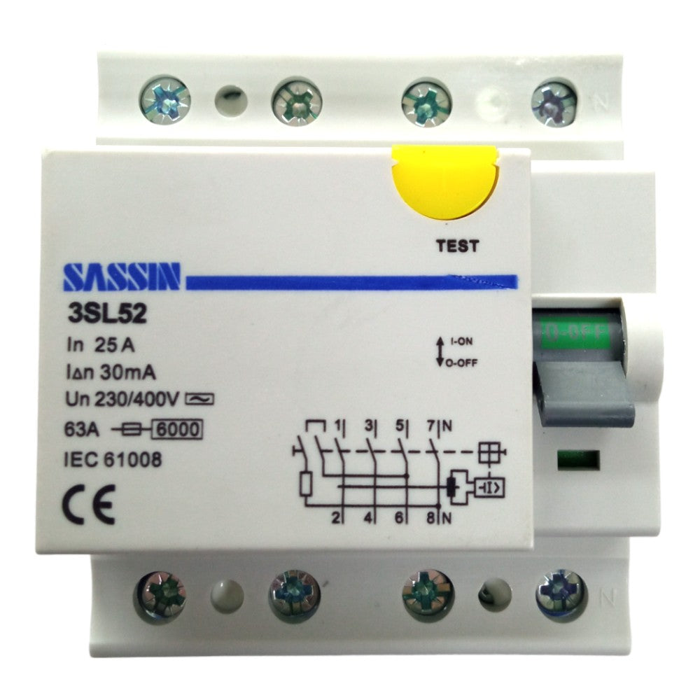 Diferencial Tetrapolar (4P) 25Amp en 30mA Sassin