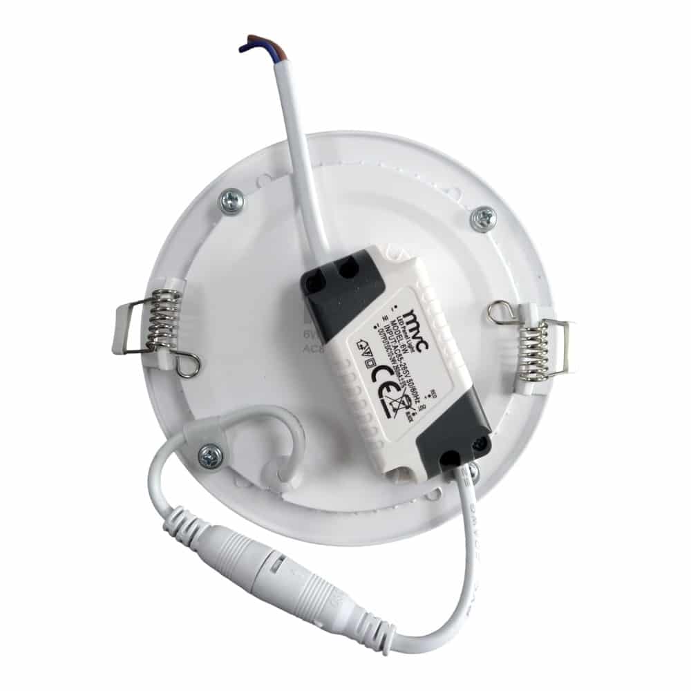 Plafon De Embutir Redondo 12Cm 6W Luz Calida