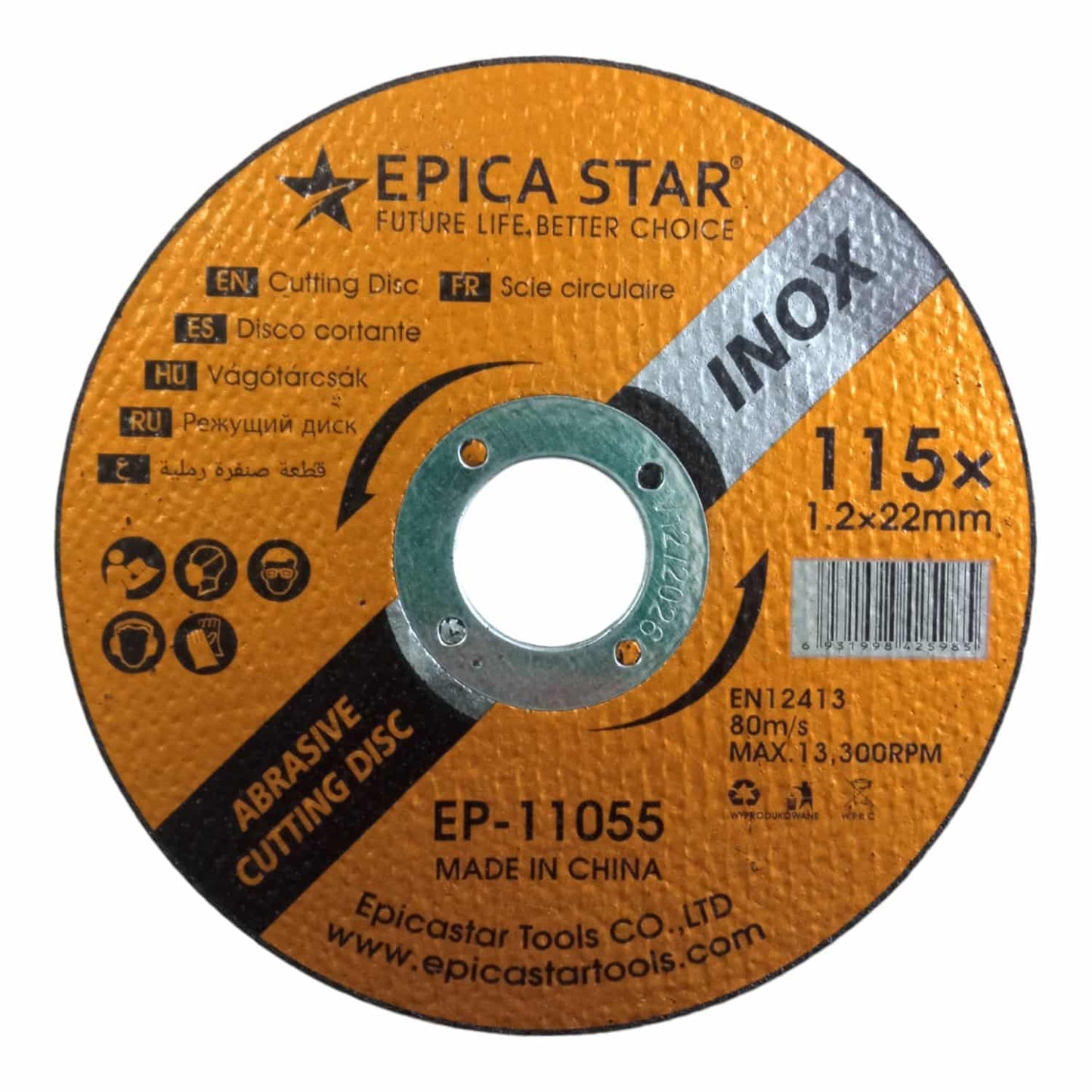 Disco de corte metal 115*1.2*22