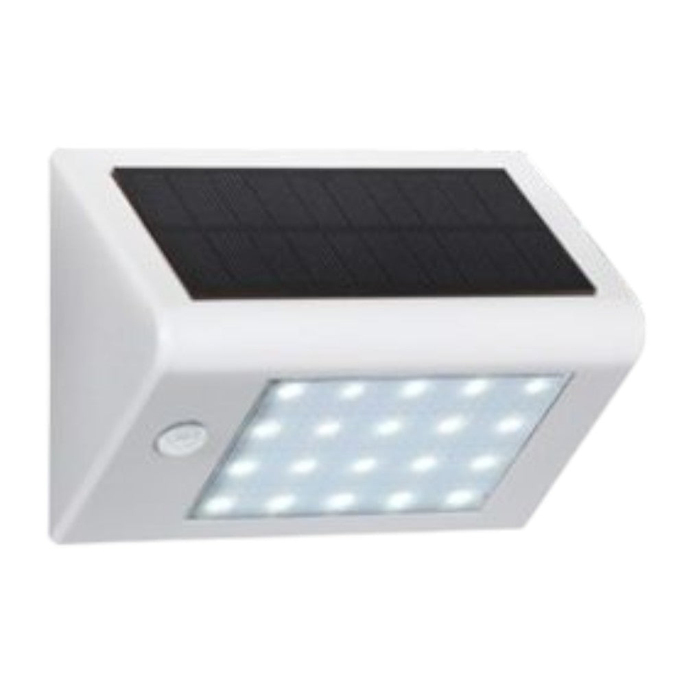 Foco Solar con Sensor de Movimiento Luz Calida. Blanco