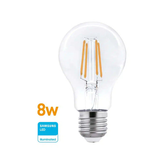 Lampara 8W Filamento Calida E27 Wellmax