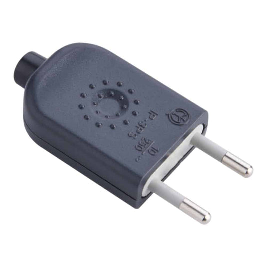 Ficha Modular 2 Patas 10A Gris 71936