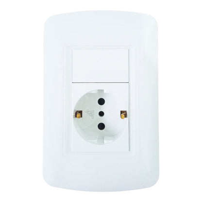 Conjunto Schuko c/seg Blanco (AP) Atenea A154100028FP