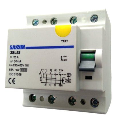 Diferencial Tetrapolar (4P) 25Amp en 30mA Sassin